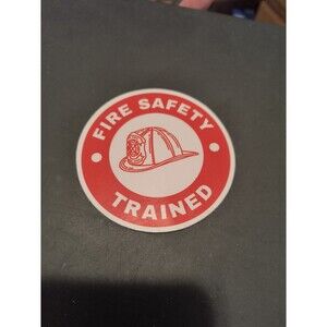 Fire Safety Trained Sticker Waterproof Decal Vinyl (2 Pack)